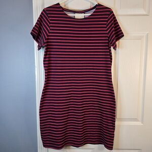 Sail To Sable STS Navy‎ Red Stripe Short Sleeve Dress Size MEDIUM